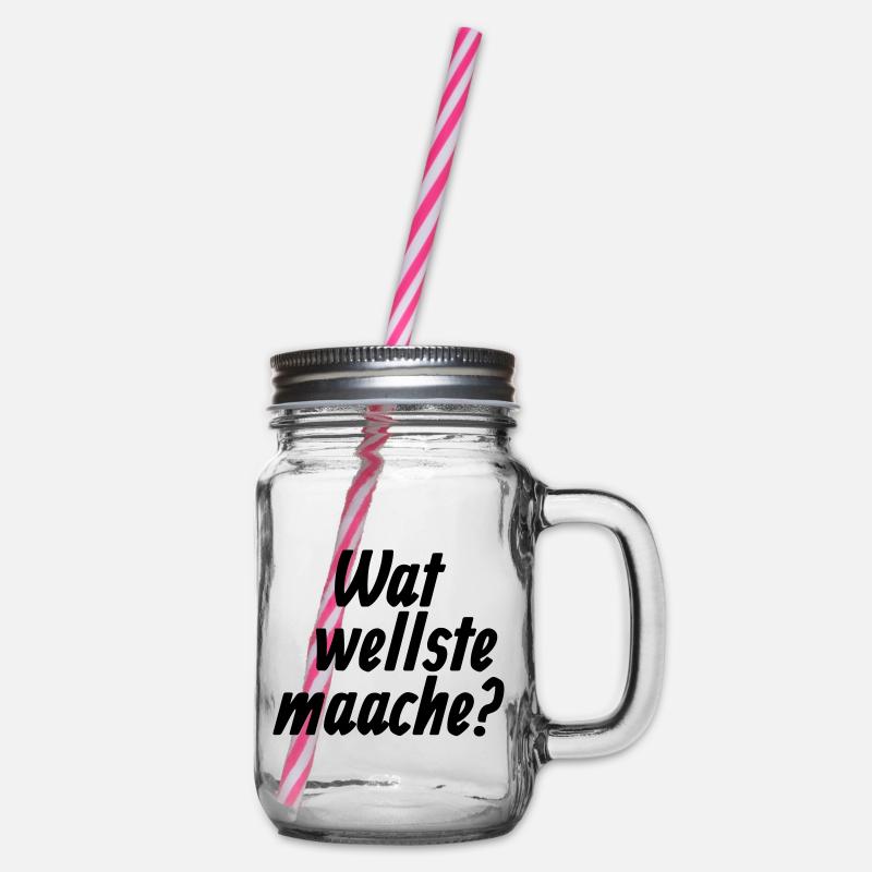 Wat wellste maache? - Et Kölsche Jrundjesetz §7 - Henkelglas mit Schraubdeckel - Klar