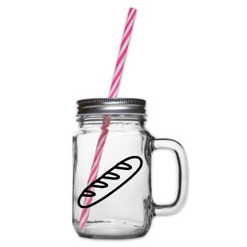 wand - Glass jar with handle and screw cap - clear - Right