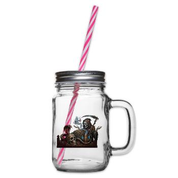 Kaffeepause des Todes - Henkelglas mit Schraubdeckel - Klar - Rechts