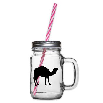 Kamel  - Henkelglas mit Schraubdeckel - Klar - Rechts