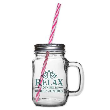 Relax Lotusblüte Control - Henkelglas mit Schraubdeckel - Klar - Rechts
