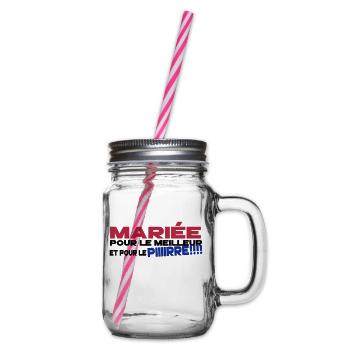 mariée humour - Bocal à boisson - transparent - Droite