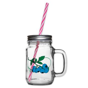 Blaubeeren - Henkelglas mit Schraubdeckel - Klar - Rechts