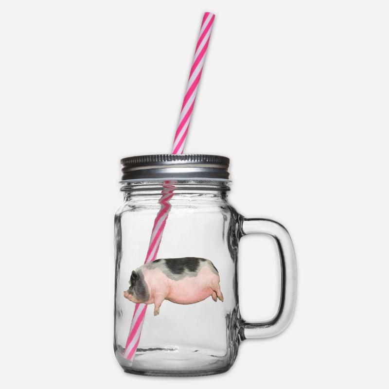 cochon - Bocal à boisson - transparent