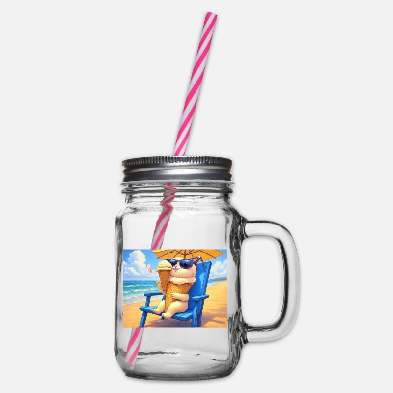 Strand Bunny Eiscreme Sonnenbrille - Bocal à boisson - transparent