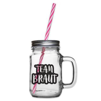 Team Braut - Henkelglas mit Schraubdeckel - Klar - Rechts