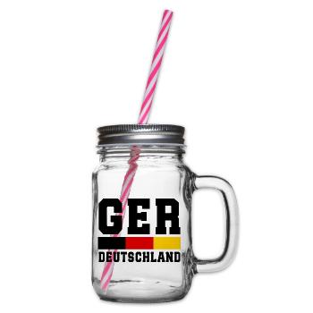 Deutschland Fußball Weltmeisterschaft - Germany - Henkelglas mit Schraubdeckel - Klar - Rechts