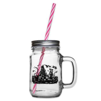 Ruhrpott Zeche - Henkelglas mit Schraubdeckel - Klar - Rechts