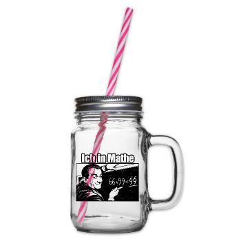 Super lustiges Mathe Design Ich in Mathe - Henkelglas mit Schraubdeckel - Klar - Rechts