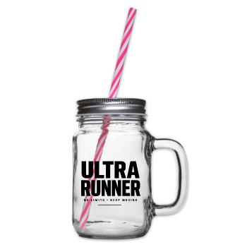 Ultra Runner No Limits Keep Moving - Henkelglas mit Schraubdeckel - Klar - Rechts