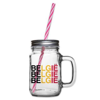 BELGIE Drapeau Belge - Belgique - Belgique 2024 - Bocal à boisson - transparent - Droite