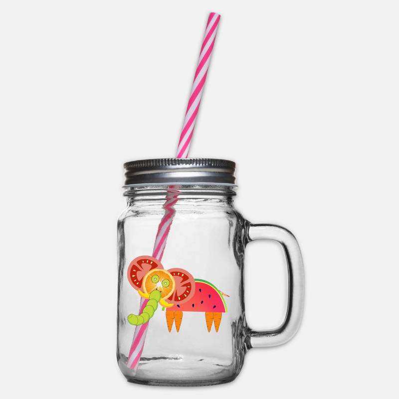 éléphant végétarien - Bocal à boisson - transparent