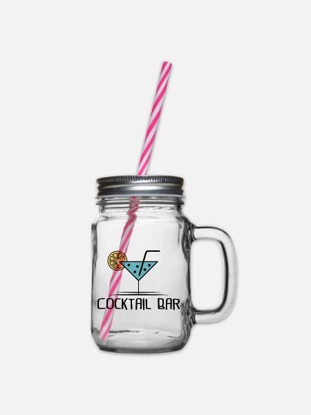 Cocktailbar - Henkelglas mit Schraubdeckel - Klar