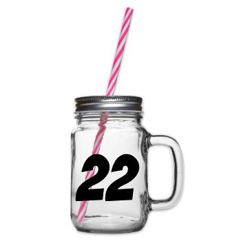 22- - Henkelglas mit Schraubdeckel - Klar - Rechts