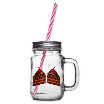 Doppelte Schokoladentorte mit Kirsche - Henkelglas mit Schraubdeckel - Klar - Rechts