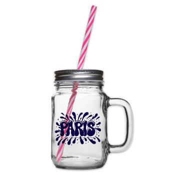Paris Splash Blue - Henkelglas mit Schraubdeckel - Klar - Rechts