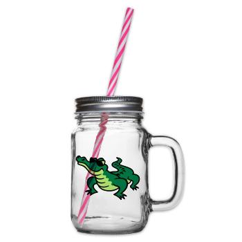 Cool Croc - Henkelglas mit Schraubdeckel - Klar - Rechts