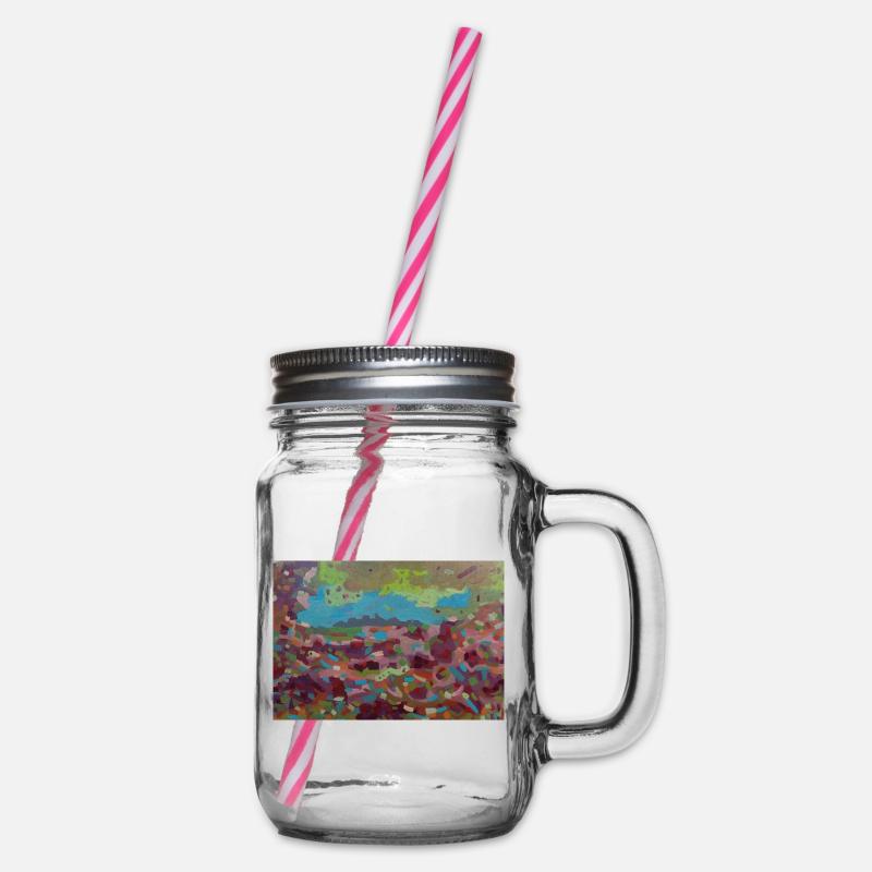 Chaos de vitraux de couleurs - Bocal à boisson - transparent