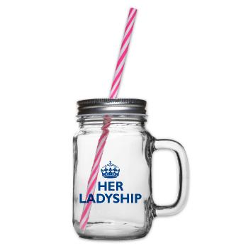 Ihre Ladyship – ein Design für elegante Damen - Henkelglas mit Schraubdeckel - Klar - Rechts