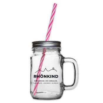 Rhönkind – Wasserkuppe, Kreuzberg, Milseburg - Henkelglas mit Schraubdeckel - Klar - Rechts