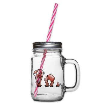 Wurmi - Henkelglas mit Schraubdeckel - Klar - Rechts