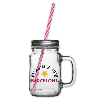 Barcelona - Henkelglas mit Schraubdeckel - Klar - Rechts