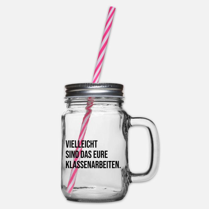 Vielleicht sind das eure Klassenarbeiten - Henkelglas mit Schraubdeckel - Klar