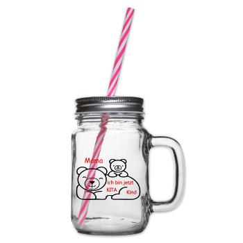 Kita Kind - Henkelglas mit Schraubdeckel - Klar - Rechts