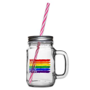 War Dann Wohl Doch Keine Phase LGBTQ - Henkelglas mit Schraubdeckel - Klar - Rechts