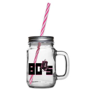 80er Jahre - Henkelglas mit Schraubdeckel - Klar - Rechts