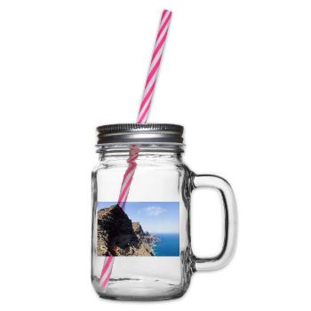 Gran Canaria Küste – Drachenschwanz Cola de Dragó - Henkelglas mit Schraubdeckel - Klar - Rechts