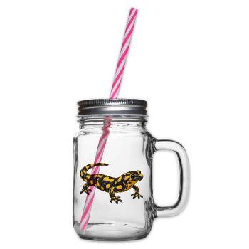 Feuersalamander - Henkelglas mit Schraubdeckel - Klar - Rechts