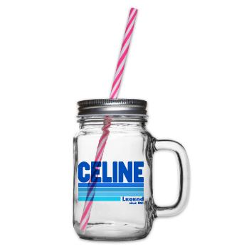 Légend Céline bleu - Henkelglas mit Schraubdeckel - Klar - Rechts