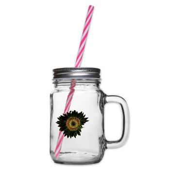 Leuchtende Sonnenblume Icon - Henkelglas mit Schraubdeckel - Klar - Rechts