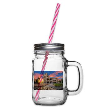 colosseo_al_tramonto - Henkelglas mit Schraubdeckel - Klar - Rechts