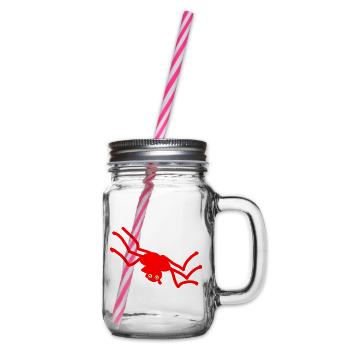 Spinne - Henkelglas mit Schraubdeckel - Klar - Rechts