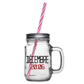 Geburtstag Dezember 2006, Französisch - Henkelglas mit Schraubdeckel - Klar - Rechts