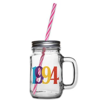 Geboren 1994 Geburtstagsgeschenk 94 Geburtstag - Henkelglas mit Schraubdeckel - Klar - Rechts