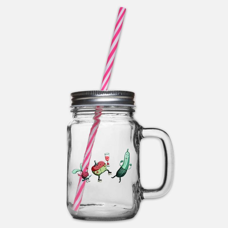 Junges Gemüse - Henkelglas mit Schraubdeckel - Klar