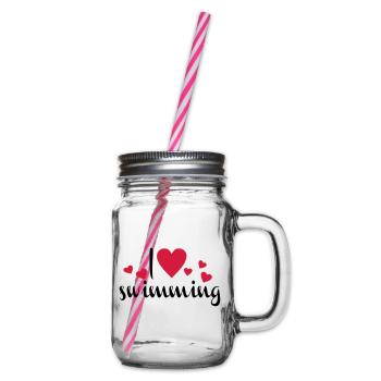 schwimmen - Henkelglas mit Schraubdeckel - Klar - Rechts