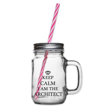 Architect - Glass jar with handle and screw cap - clear - Right