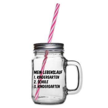 Lebenslauf Kinderpflegerin Erzieherin - Henkelglas mit Schraubdeckel - Klar - Rechts