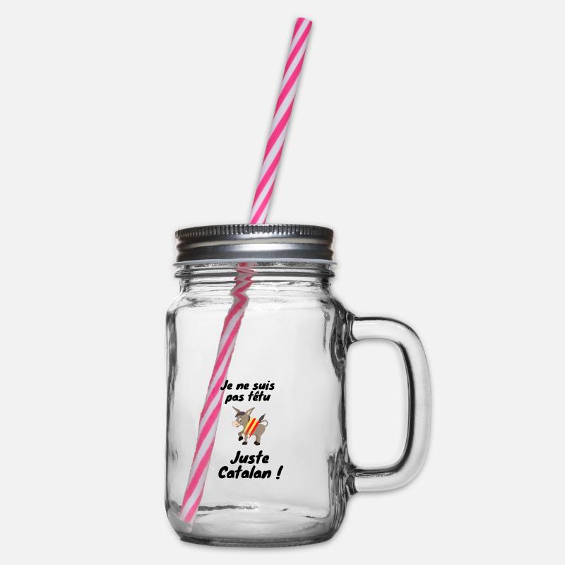 Je ne suis pas têtu juste catalan - Bocal à boisson - transparent