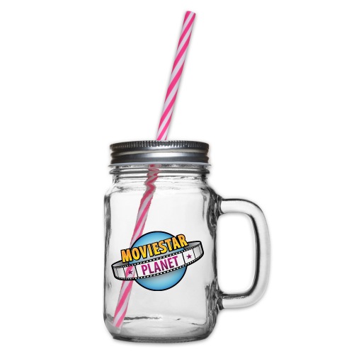 MovieStarPlanet Logo - Glass jar with handle and screw cap