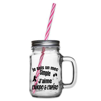 aïkido et apéro - Bocal à boisson - transparent - Droite