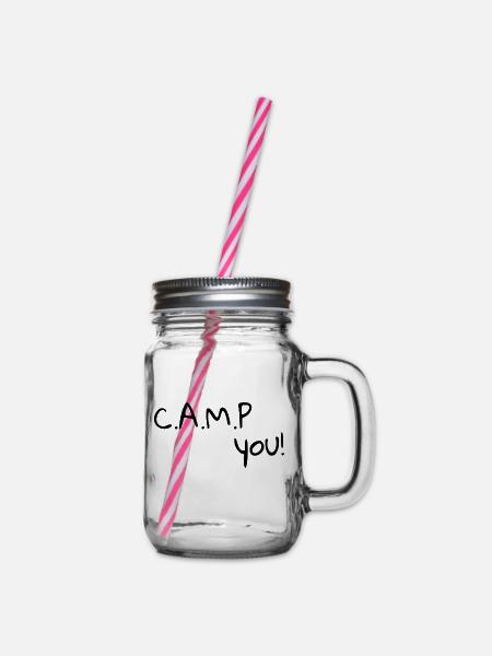 Camp You - Henkelglas mit Schraubdeckel - Klar