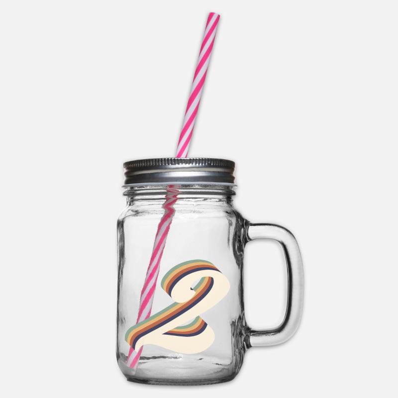 2e anniversaire vintage - Bocal à boisson - transparent