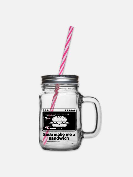 Sudo mach mir ein Sandwich - Henkelglas mit Schraubdeckel - Klar