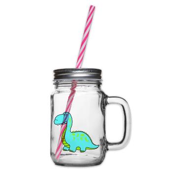 dino - Henkelglas mit Schraubdeckel - Klar - Rechts