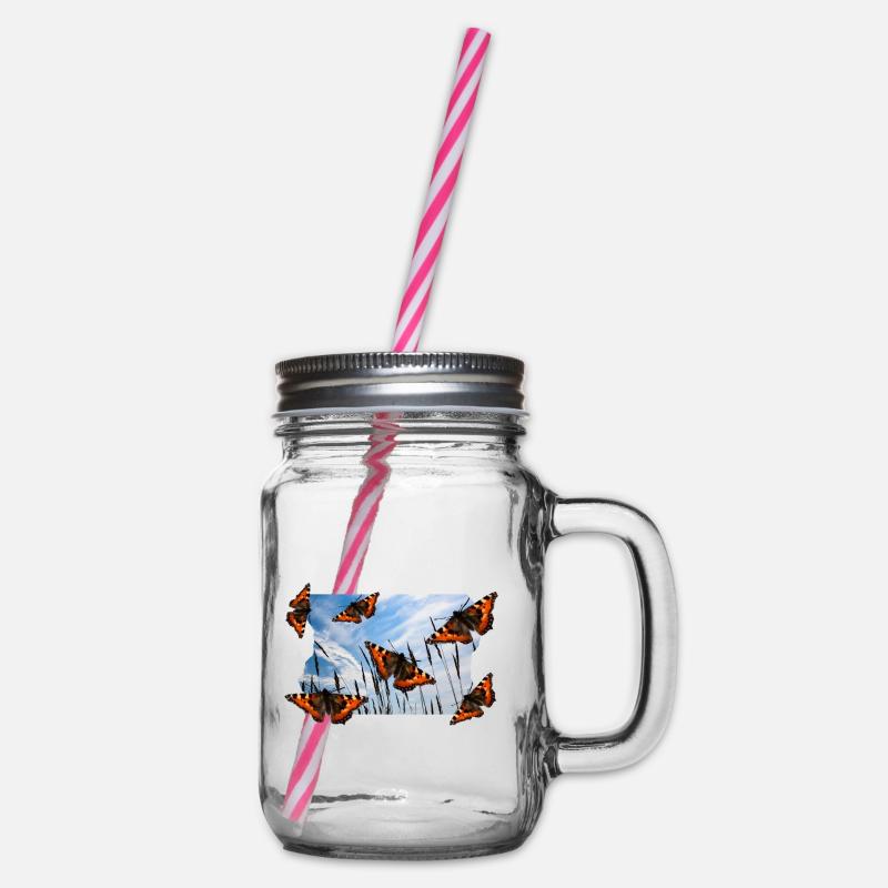 SCHMETTERLING - Henkelglas mit Schraubdeckel - Klar